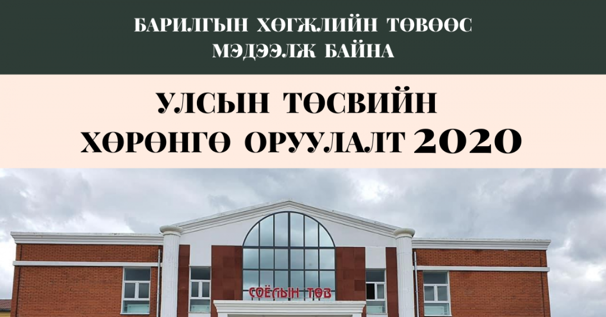 УВС АЙМГИЙН ЦАГААНХАЙРХАН СУМЫН 240 СУУДАЛТАЙ СОЁЛЫН ТӨВИЙН БАРИЛГА ...