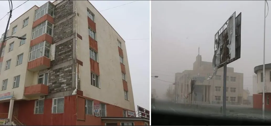 ФОТО: Говь-Алтайд хүчтэй шуурганы улмаас 25 айлын гэр нурж, 28 байшингийн дээвэр хууларчээ